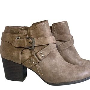 Faux Leather Ankle Boots by Indigo Rd Brown Size US 7.5